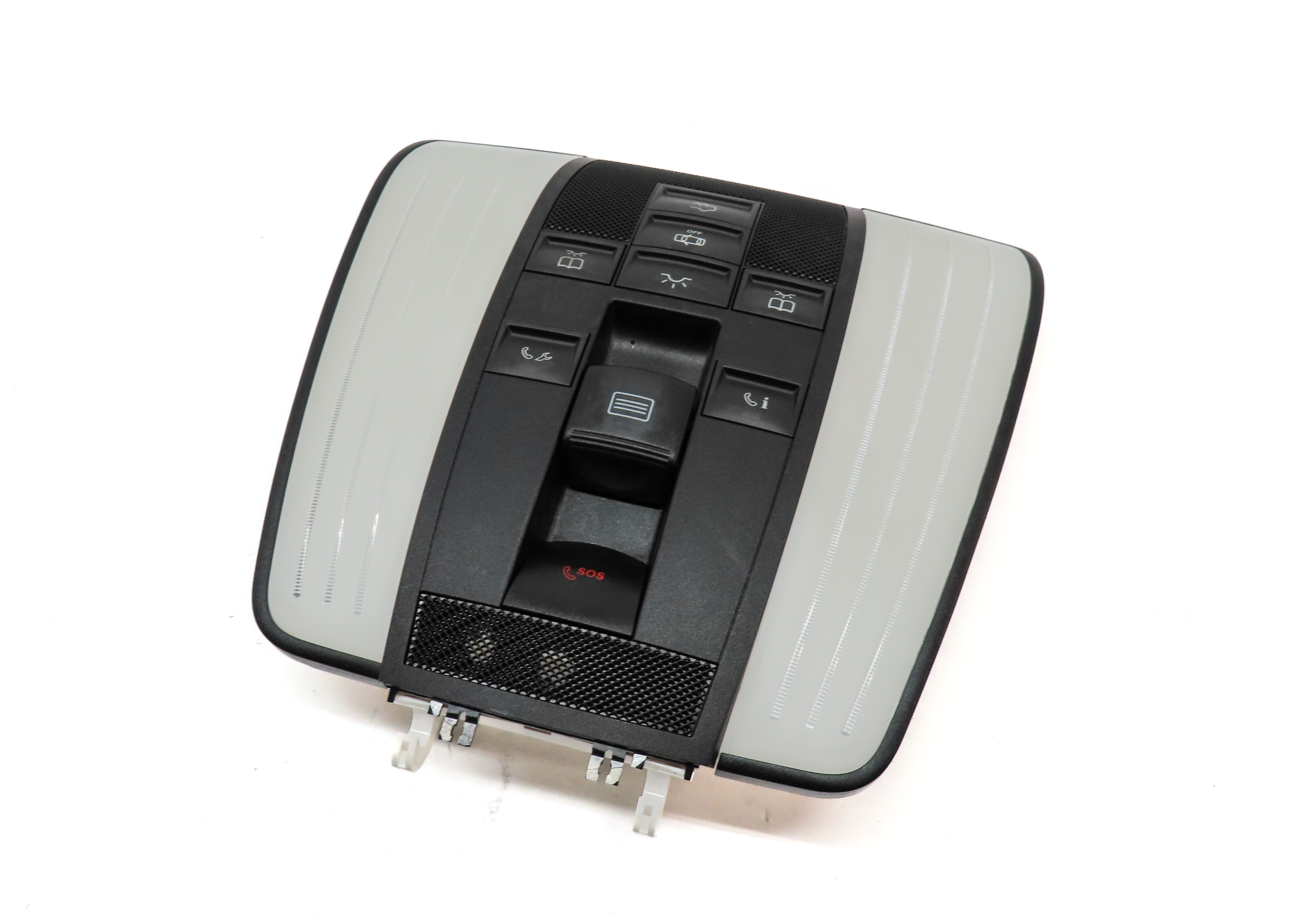 2013 MERCEDES E350 (W212) FRONT OVERHEAD DOME LIGHT LAMP w/ SWITCHES (BLACK) — exact item pictured